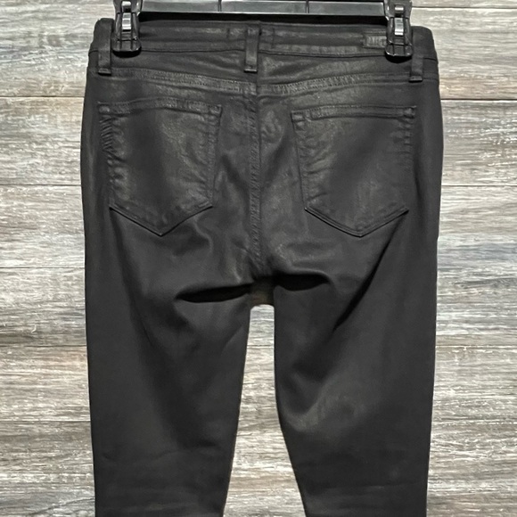 Paige Sexy Denim Edgemont Ultra Skinny Silk Coating in Black Jeans Pants Size 26 - Picture 9 of 16